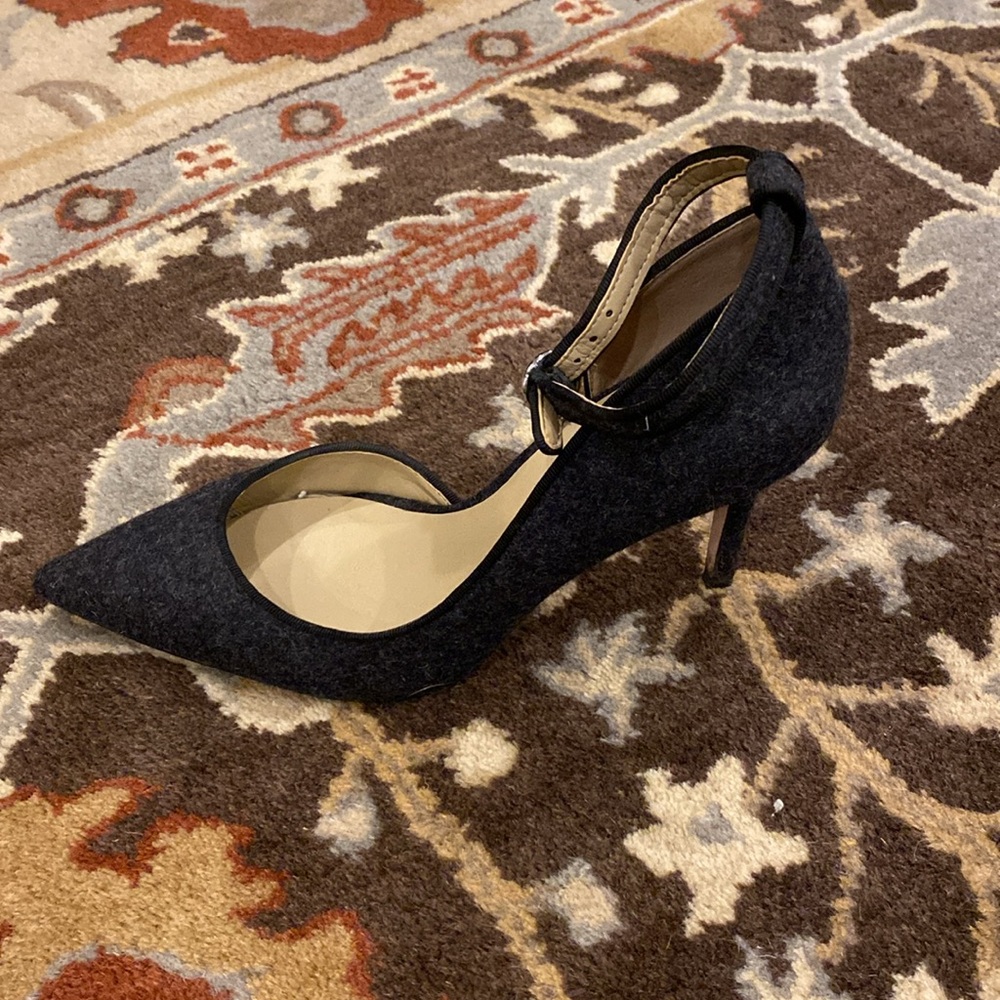 Ann Taylor Wool Ankle-strap heel - Picture 3 of 5